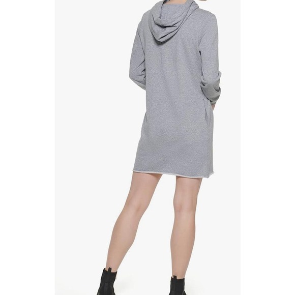 DKNY Women's Hooded Logo Jeans Dress - Effortlessly Stylish in Size XS* W1318 - Picture 2 of 5